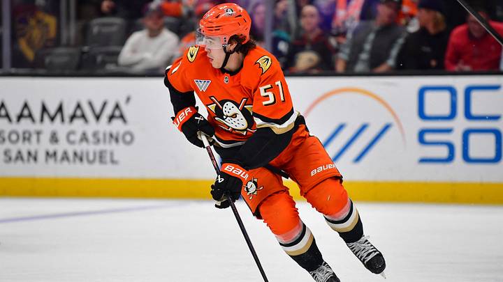 Former Anaheim Ducks defenseman Olen Zellweger, now a member of the Buffalo Sabres