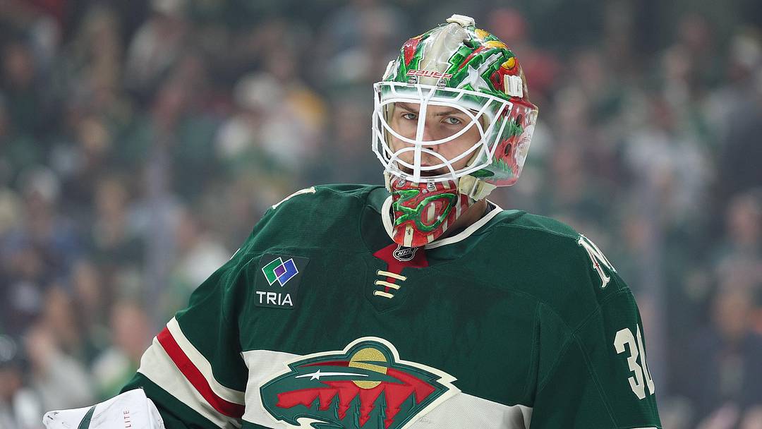 May 11, 2026; Saint Paul, Minnesota, USA; Minnesota Wild goaltender Jesper Wallstedt (30) looks on during the first period in game four of the second round of the 2026 Stanley Cup Playoffs against the Colorado Avalanche at Grand Casino Arena. Mandatory Credit: Matt Krohn-Imagn Images