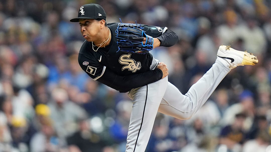 Chicago White Sox pitcher Jedixson Paez (63) pitches during the sixth inning of the Opening Day game against the Milwaukee Brewers on Thursday March 26, 2026 at American Family Field in Milwaukee, Wisconsin.