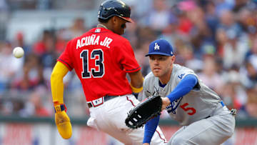 Atlanta Braves outfielder Ronald Acuña Jr. and Los Angeles Dodgers first baseman Freddie Freeman