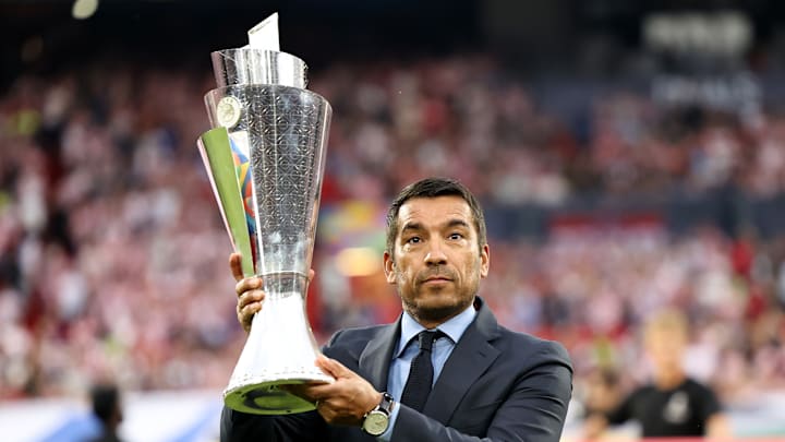 Le trophée de la Ligue des Nations lors de la dernière édition. Le trophée de la Ligue des Nations lors de la dernière édition.