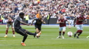 Bukayo Saka missed this penalty against West Ham