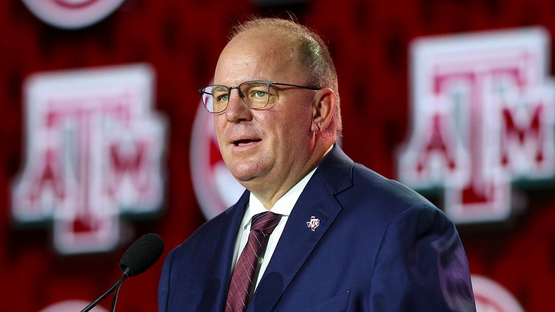 Texas A&M Aggies head coach Mike Elko speaks to the press during SEC Football Kickoff Media Day at the Tampa Marriott. Texas A&M Aggies head coach Mike Elko speaks to the press during SEC Football Kickoff Media Day at the Tampa Marriott.