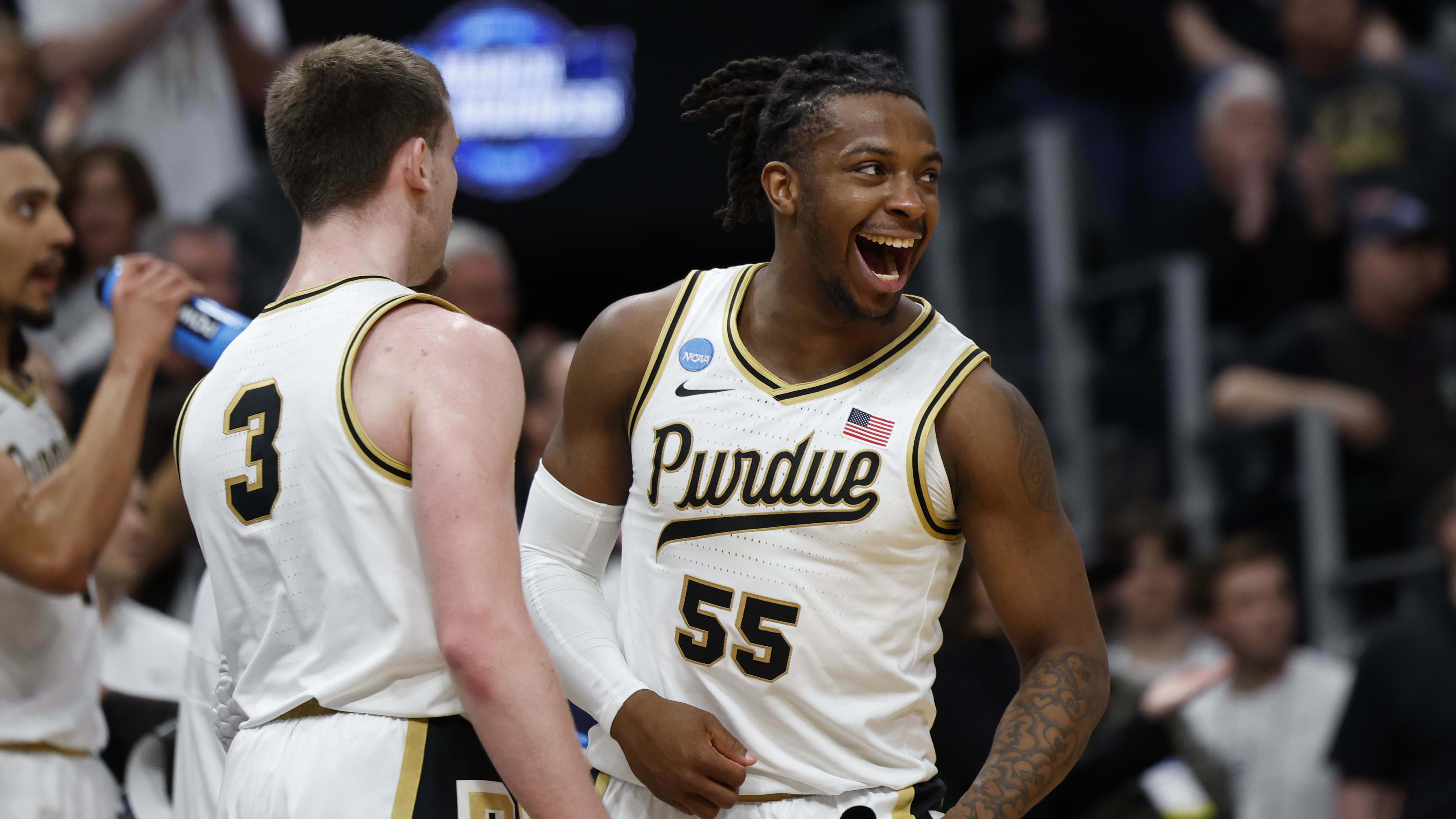 Lance Jones, Braden Smith Celebrate Purdue Win