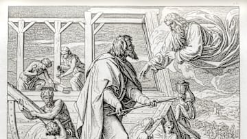 God warns Noah of the flood and instructs him to build an ark