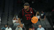 Nov 24, 2025; Las Vegas, Nevada, USA; San Diego State Aztecs guard Reese Dixon-Waters (39).