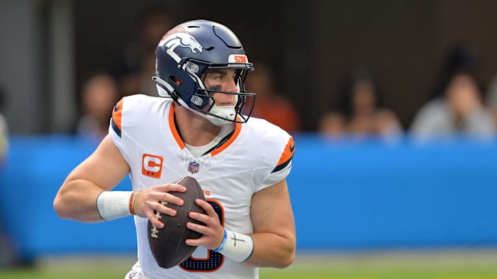 The Denver Broncos and quarterback Bo Nix are favored on Monday. The Denver Broncos and quarterback Bo Nix are favored on Monday.