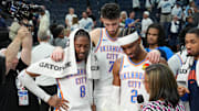 Oklahoma City Thunder stars Jalen Williams, Chet Holmgren and Shai Gilgeous-Alexander in the 2025 NBA Playoffs
