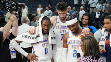 Oklahoma City Thunder stars Jalen Williams, Chet Holmgren and Shai Gilgeous-Alexander in the 2025 NBA Playoffs