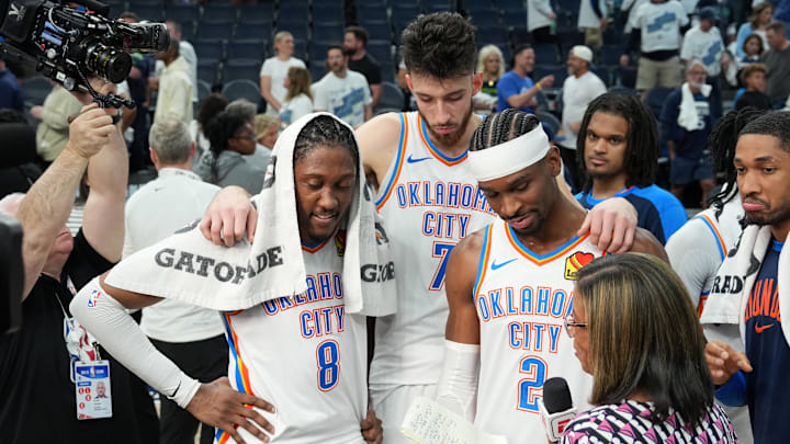 Oklahoma City Thunder stars Jalen Williams, Chet Holmgren and Shai Gilgeous-Alexander in the 2025 NBA Playoffs Oklahoma City Thunder stars Jalen Williams, Chet Holmgren and Shai Gilgeous-Alexander in the 2025 NBA Playoffs