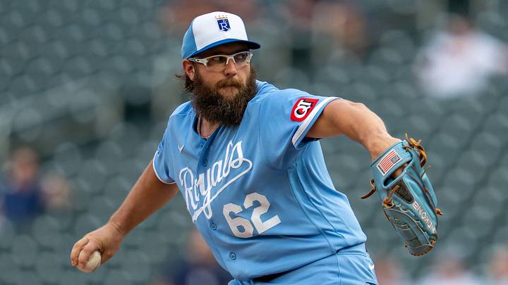 Kansas City Royals starting pitcher Randy Dobnak (62)