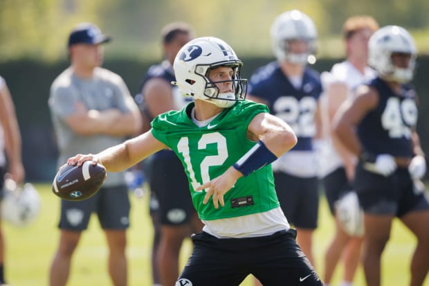 BYU quarterback Jake Retzlaff (12)