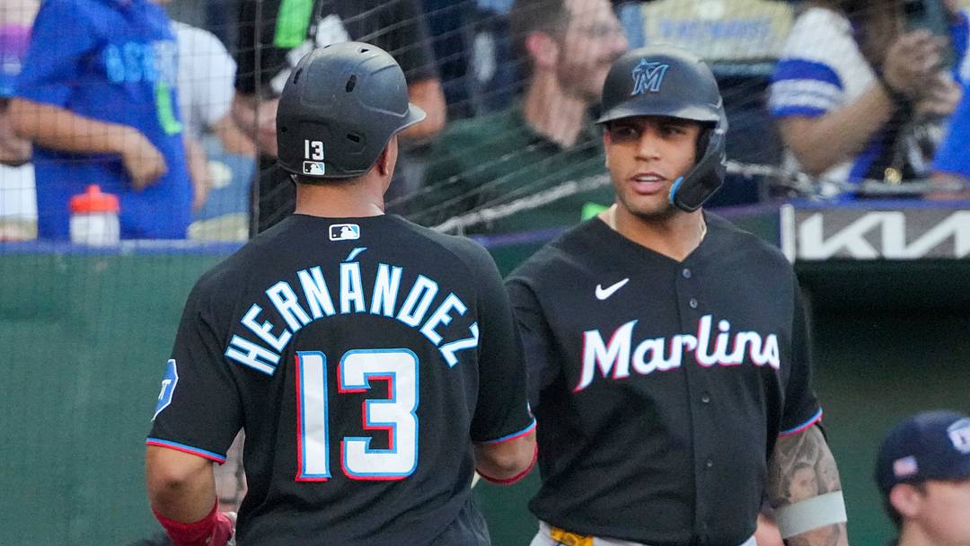 Miami Marlins left fielder Heriberto Hernández Mandatory Credit: Denny Medley-Imagn Images Miami Marlins left fielder Heriberto Hernández Mandatory Credit: Denny Medley-Imagn Images