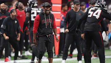 Atlanta Falcons head coach Raheem Morris