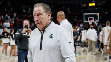 Michigan State head coach Tom Izzo walks off the court after 67-62 loss to Purdue at the quarterfinal of Big Ten tournament at Target Center in Minneapolis, Minn. on Friday, March 15, 2024.