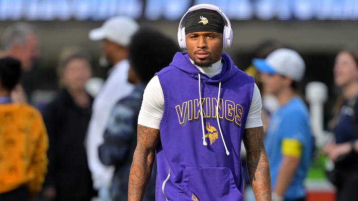 Oct 23, 2025; Inglewood, California, USA;  Minnesota Vikings cornerback Isaiah Rodgers (2) warms up prior to the game against the Los Angeles Chargers at SoFi Stadium.