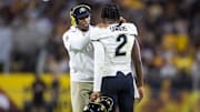 Deion Sanders talked about his son Shedeur making his first NFL preseason start on Friday.
