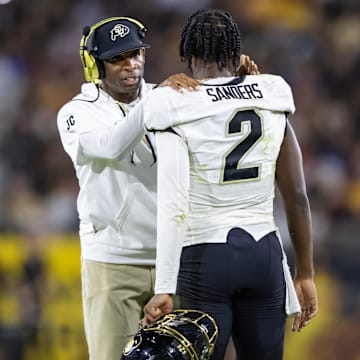 Deion Sanders talked about his son Shedeur making his first NFL preseason start on Friday.