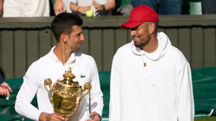 Novak Djokovic and Nick Kyrgios will practice at Wimbledon.