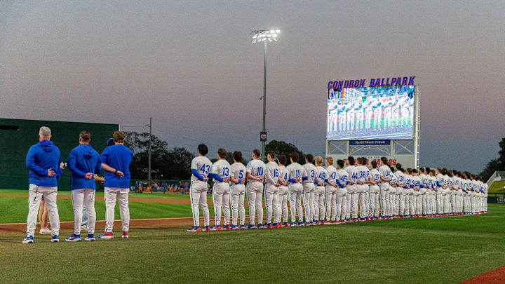 Florida Gators face Opening Day challenger UAB, Friday, February 13, 2026, at Condron Family Ballpark in Gainesville, Florida. The Gators lost Game 1 to the Blazers 9-7. [Cyndi Chambers/ Gainesville Sun] 2026