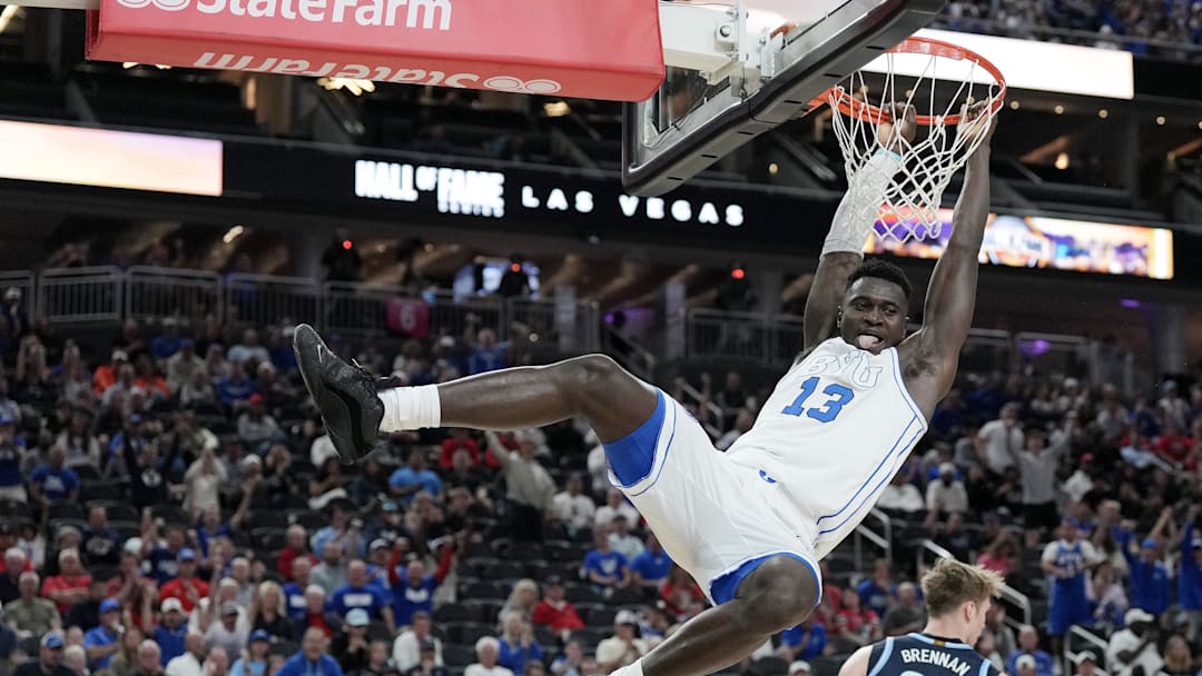 BYU Cougars center Keba Keita (13) 
