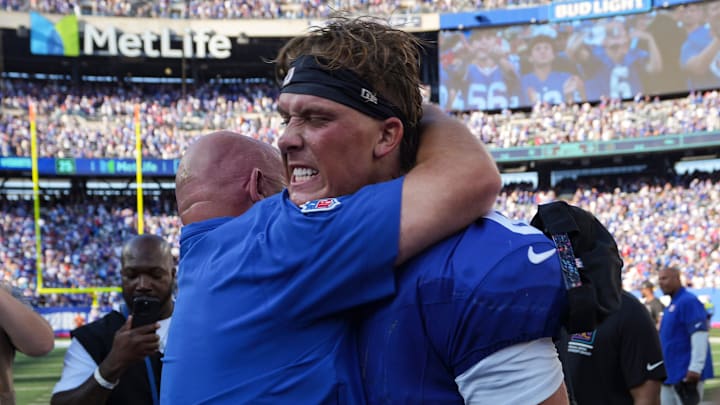 Giants QB Jaxson Dart will get the second start of his career on Sunday against the Saints. Giants QB Jaxson Dart will get the second start of his career on Sunday against the Saints.