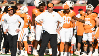 Tennessee head coach Josh Heupel is seen on the sidelines during the Citrus Bowl NCAA College football game between Tennessee and Iowa in Orlando, Fla., Monday, Jan. 1, 2024.