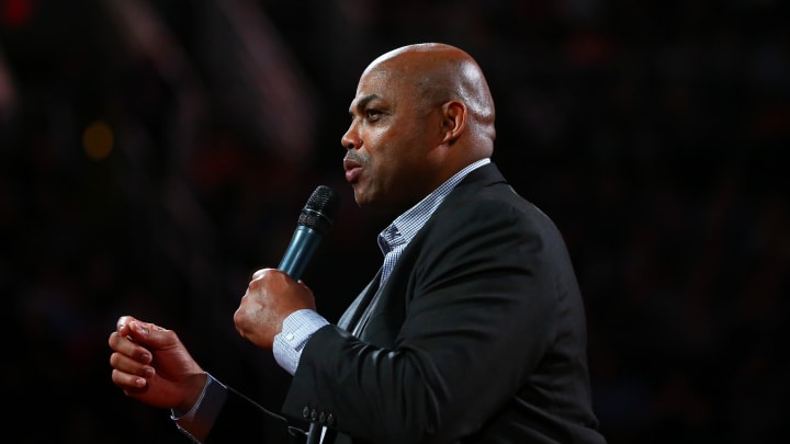 Mar 3, 2017; Phoenix, AZ, USA; Phoenix Suns former guard Charles Barkley in attendance of the game against the Oklahoma City Thunder at Talking Stick Resort Arena. The Suns defeated the Thunder 118-111. Mandatory Credit: Mark J. Rebilas-USA TODAY Sportsfor