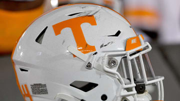 Nov 23, 2019; Columbia, MO, USA; A general view of a Tennessee Volunteers helmet during the second half against the Missouri Tigers at Memorial Stadium/Faurot Field. Mandatory Credit: Denny Medley-USA TODAY Sports