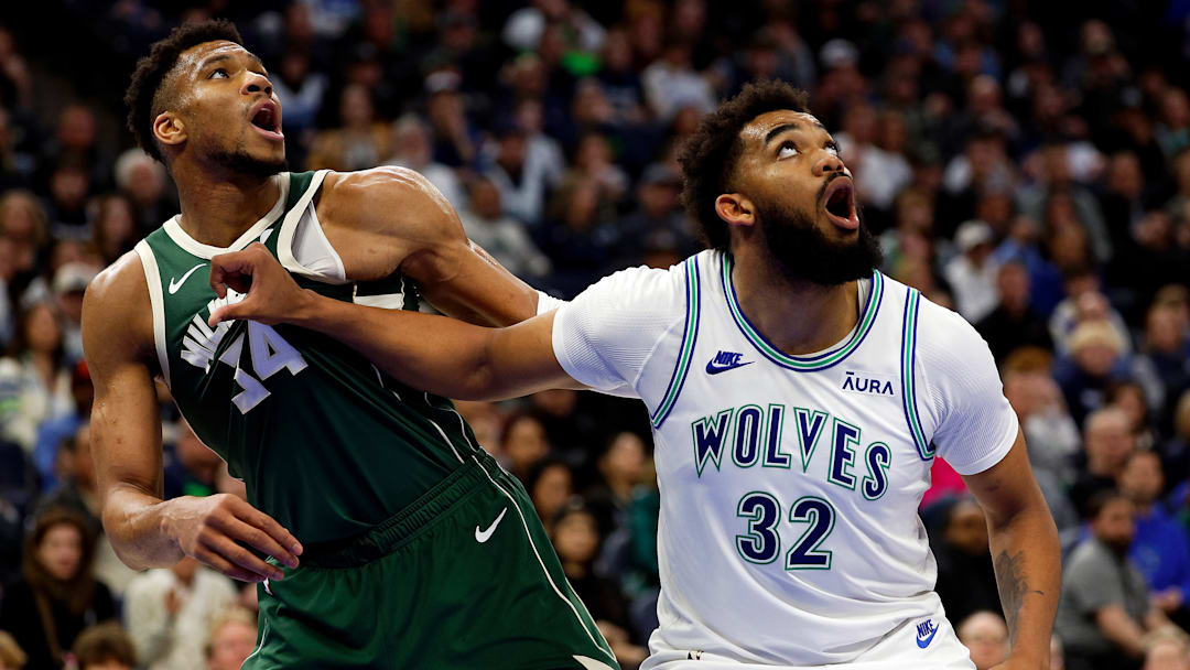 Giannis Antetokounmpo, Milwaukee Bucks and Karl-Anthony Towns, Minnesota Timberwolves