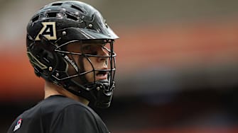 Feb. 26, 2012; Syracuse Orange, NY: Army Black Knights junior Garrett Thul (9) during the first half. The Syracuse Orange beat the Army Black Knights 10-9 at the Carrier Dome. 