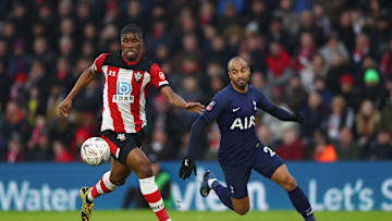 Kevin Danso in action for Southampton against Spurs in the FA Cup