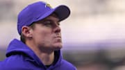 Dec 7, 2025; Minneapolis, Minnesota, USA; Minnesota Vikings head coach Kevin O'Connell during the first half at U.S. Bank Stadium.