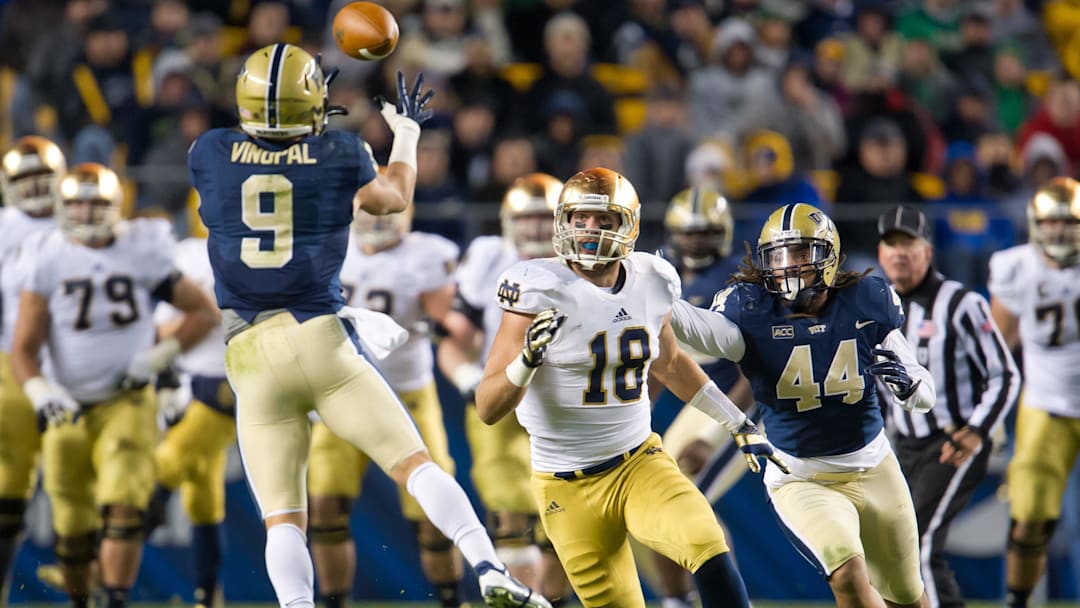 Notre Dame and Pittsburgh will meet as Top 25 ranked rivals on Saturday.