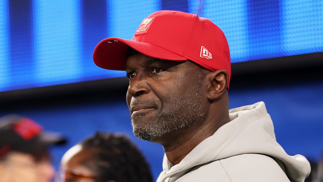 Tampa Bay Buccaneers head coach and defensive coordinator Todd Bowles looks on before the game against the Los Angeles Rams Tampa Bay Buccaneers head coach and defensive coordinator Todd Bowles looks on before the game against the Los Angeles Rams