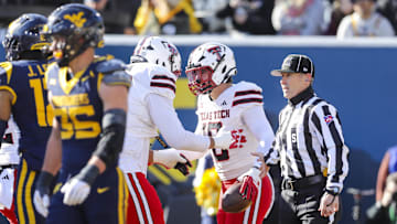 Texas Tech’s Jacob Rodriguez ran for a touchdown Saturday against West Virginia