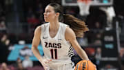 March 10, 2025; Las Vegas, NV, USA; Gonzaga Bulldogs guard Allie Turner (11).