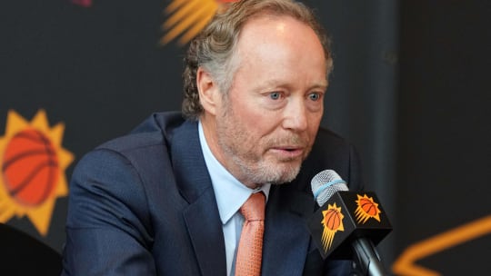 May 17, 2024; Phoenix, AZ, USA; Mike Budenholzer speaks during a press conference to announce his