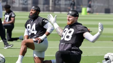 Maxx Crosby & Christian Wilkins of the Las Vegas Raiders.