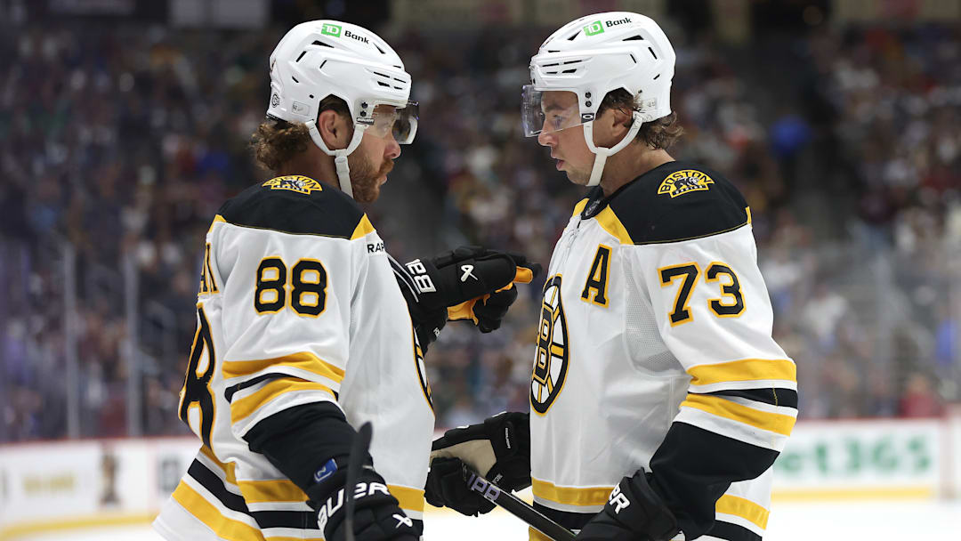 The Boston Bruins will be splitting the captaincy among David Pastrnak and Charlie McAvoy next season.