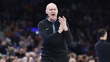 Mar 12, 2024; Oklahoma City, Oklahoma, USA; Indiana Pacers head coach Rick Carlisle watches his team play against the Oklahoma City Thunder during the second half at Paycom Center. Mandatory Credit: Alonzo Adams-Imagn Images