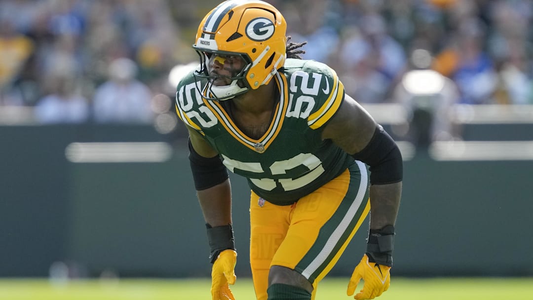 Green Bay Packers EDGE Rashan Gary during the game against the Indianapolis Colts.