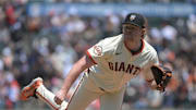 San Francisco Giants pitcher Logan Webb (62) throws a pitch against the Atlanta Braves during the first inning at Oracle Park on June 7.