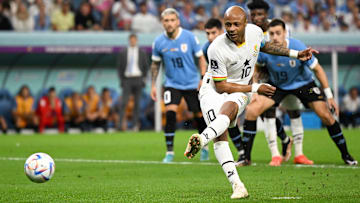 André Ayew a raté son penalty contre l'Uruguay.