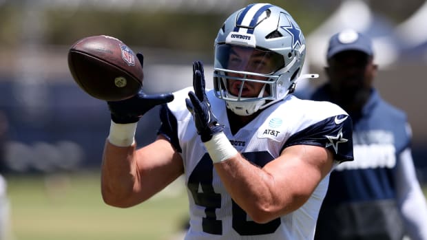 Dallas Cowboys running back Hunter Luepke 