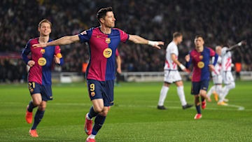 Lewandowski marcou o gol que decidiu o triunfo blaugrana