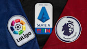 The La Liga, Serie A and Premier League Logos...