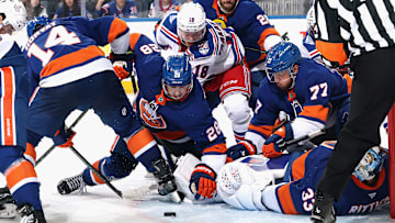 The New York Rangers took advantage of the New York Islanders' mistakes in Monday night's 3-2 preseason win.