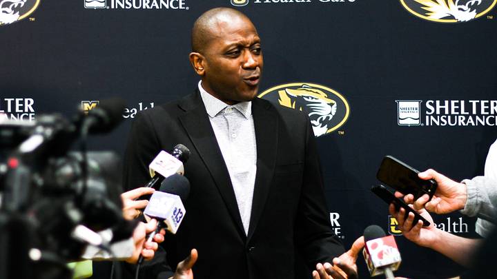 Missouri head men's basketball coach Dennis Gates responds to a question during a press conference on April 26, 2024 inside Stephens Indoor Facility in Columbia, Mo.
