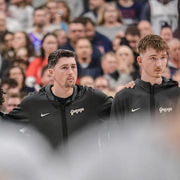 Former Gonzaga Bulldogs forward Graydon Lemke (right) has transferred to play for the Belmont Bruins.